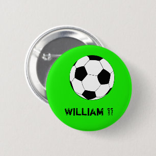 Badge Rond 5 Cm Football & Football Fans & Nom du joueur