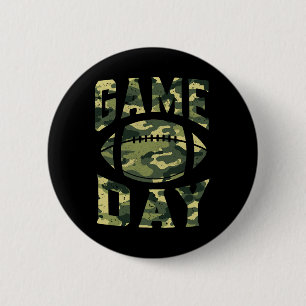 Badge Rond 5 Cm Football Gameday Jour de match Camouflage Drapeau