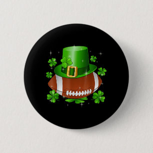Badge Rond 5 Cm Football Jour de la Saint Patrick Leprechaun Shamr