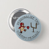 Badge Rond 5 Cm Football Kick Heart (Devant & derrière)