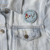 Badge Rond 5 Cm Football Kick Heart (En situation)