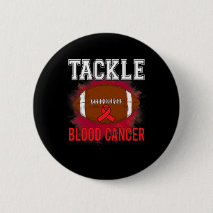 Badge Rond 5 Cm Football Lutter Conscience du cancer du sang Homme