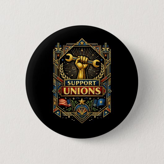 Badge Rond 5 Cm Force dans la solidarité (Devant)