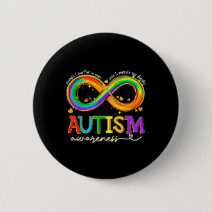 Badge Rond 5 Cm Force De sensibilisation sur l'autisme Et Coeur No