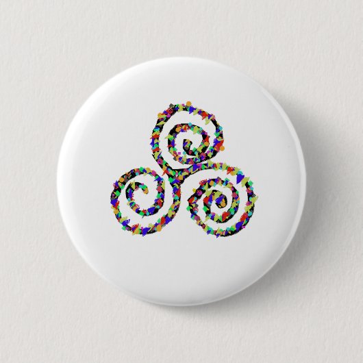 Badge Rond 5 Cm Force de Triskelion celtique (Devant)