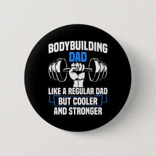 Badge Rond 5 Cm Force Sport Gymnase Funny Bodybuilding Papa