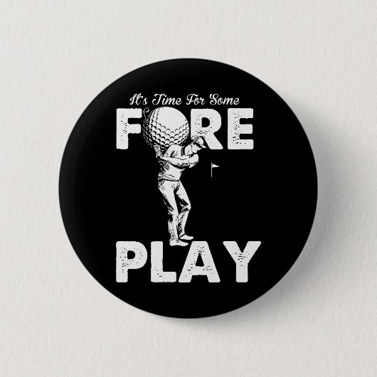Badge Rond 5 Cm Foreplay Innuendo Funny Golf Adulte Humour (Devant)