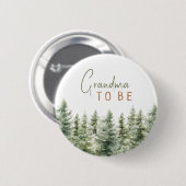 Badge Rond 5 Cm Forêt Bois Animaux Grand-mère à être (Devant & derrière)