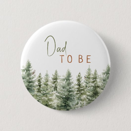 Badge Rond 5 Cm Forêt Bois Animaux Papa Être (Devant)