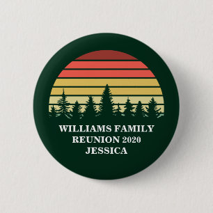 Badge Rond 5 Cm Forêt Coucher de soleil Voyage sur mesure Réunion 