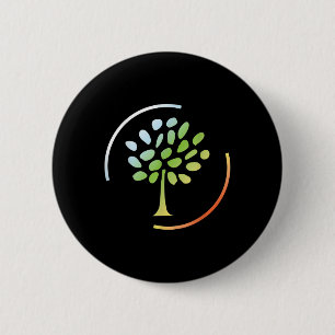 Badge Rond 5 Cm Forêt d'arbres Co2 naturel Arbre De l'environnemen