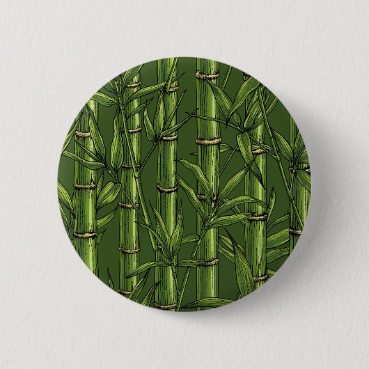 Badge Rond 5 Cm Forêt de bambou en vert (Devant)