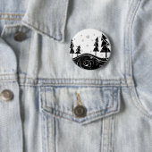 Badge Rond 5 Cm Forêt de Noël (En situation)