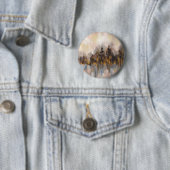 Badge Rond 5 Cm Forêt de rougissement I (En situation)