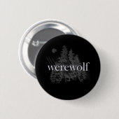 Badge Rond 5 Cm Forêt de Werewolf (Devant & derrière)