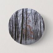 Badge Rond 5 Cm Forêt huppée neige paysage d'hiver Photographie (Devant)