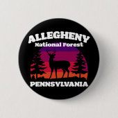 Badge Rond 5 Cm Forêt nationale d'Allegheny (Devant)
