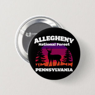 Badge Rond 5 Cm Forêt nationale d'Allegheny