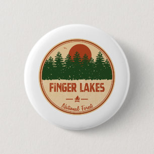 Badge Rond 5 Cm Forêt nationale de Finger Lakes