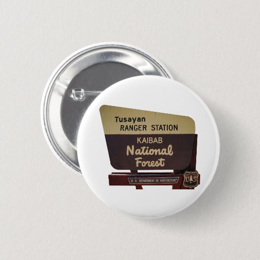 Badge Rond 5 Cm Forêt nationale de Kaibab (Devant & derrière)
