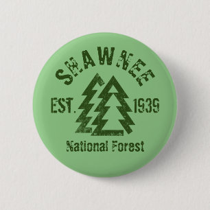 Badge Rond 5 Cm Forêt nationale de Shawnee