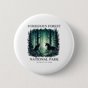 Badge Rond 5 Cm Forêt nationale interdite rétro vintage Parc natio