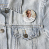 Badge Rond 5 Cm Forever in Our Hearts Memorial Photo Personalized (En situation)