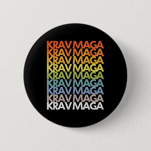 Badge Rond 5 Cm Formation d'autodéfense Krav Mega Arts martiaux Fi