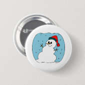 Badge Rond 5 Cm Forme de neige (Devant & derrière)