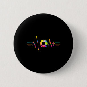 Badge Rond 5 Cm Forme d'onde Ll de Soccer 