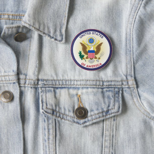 Badge Rond 5 Cm Forme du cercle du grand phoque aux États-Unis