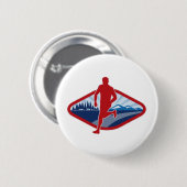 Badge Rond 5 Cm Forme physique de taqueur de coucou terrestre de (Devant & derrière)