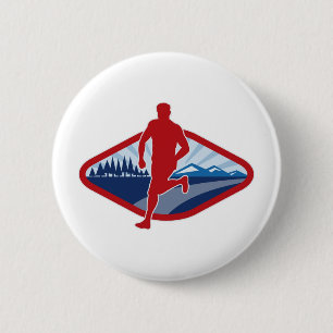 Badge Rond 5 Cm Forme physique de taqueur de coucou terrestre de