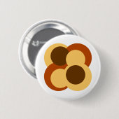 Badge Rond 5 Cm Formes géométriques Abstraites (Devant & derrière)