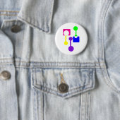 Badge Rond 5 Cm Formes géométriques abstraites (En situation)