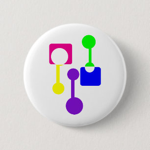 Badge Rond 5 Cm Formes géométriques abstraites