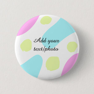 Badge Rond 5 Cm Formes géométriques abstraites pastel ajouter nom