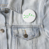 Badge Rond 5 Cm Formule chimique moléculaire d'adrénaline (En situation)