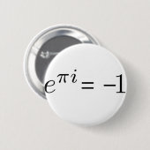 Badge Rond 5 Cm Formule d'Euler ! (Devant & derrière)