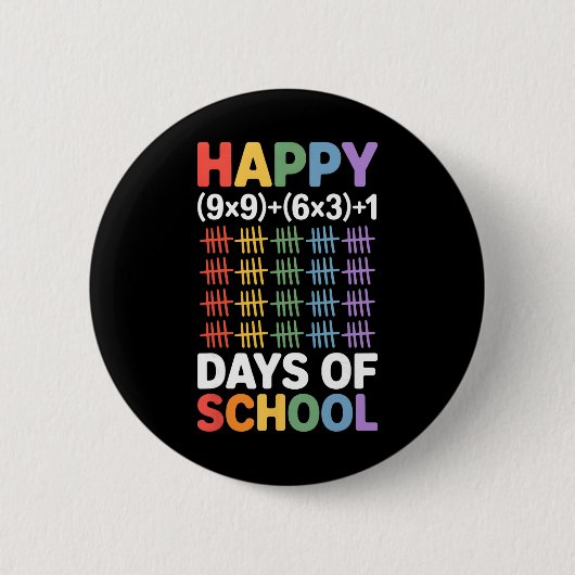 Badge Rond 5 Cm Formule Mathématique 100 Jours D'école Prof De Mat (Devant)