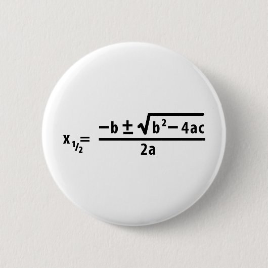 Badge Rond 5 Cm formule quadratique (Devant)