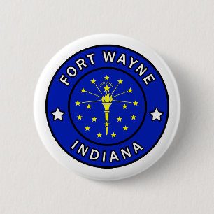 Badge Rond 5 Cm Fort Wayne Indiana