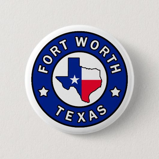 Badge Rond 5 Cm Fort Worth Texas (Devant)