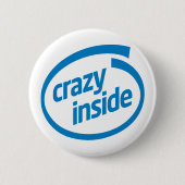 Badge Rond 5 Cm Fou à l'intérieur (Devant)