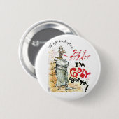 Badge Rond 5 Cm Fou au sujet de vous (Devant & derrière)