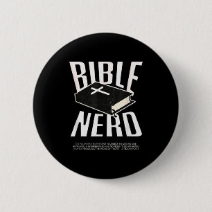 Badge Rond 5 Cm Fou de la Bible Étudiant en théologie chrétienne S