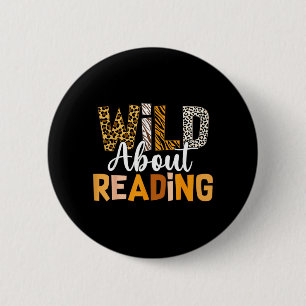 Badge Rond 5 Cm Fou de lecture Amoureux drôle de livre Bibliophile