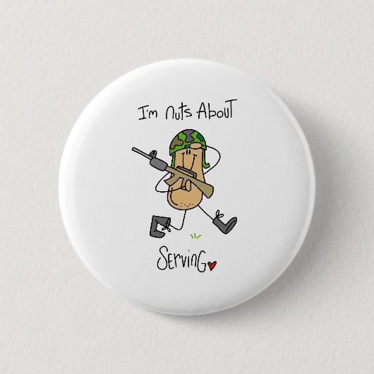 Badge Rond 5 Cm Fou de servir (Devant)