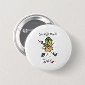 Badge Rond 5 Cm Fou de servir (Devant & derrière)