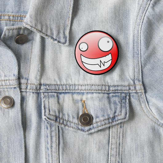 Badge Rond 5 Cm Fou impressionnant (En situation)